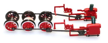 (image for) DW Assembly w/Cylinders & Rods-Red (HO 0-6-0/2-6-0/2-6-2)